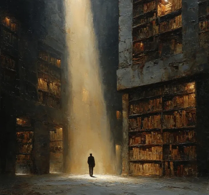 The Sanctuary of Words — original illustration from Michael’s visual companion