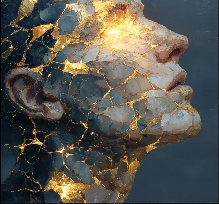 Kintsugi of the Soul — original illustration from Michael’s visual companion